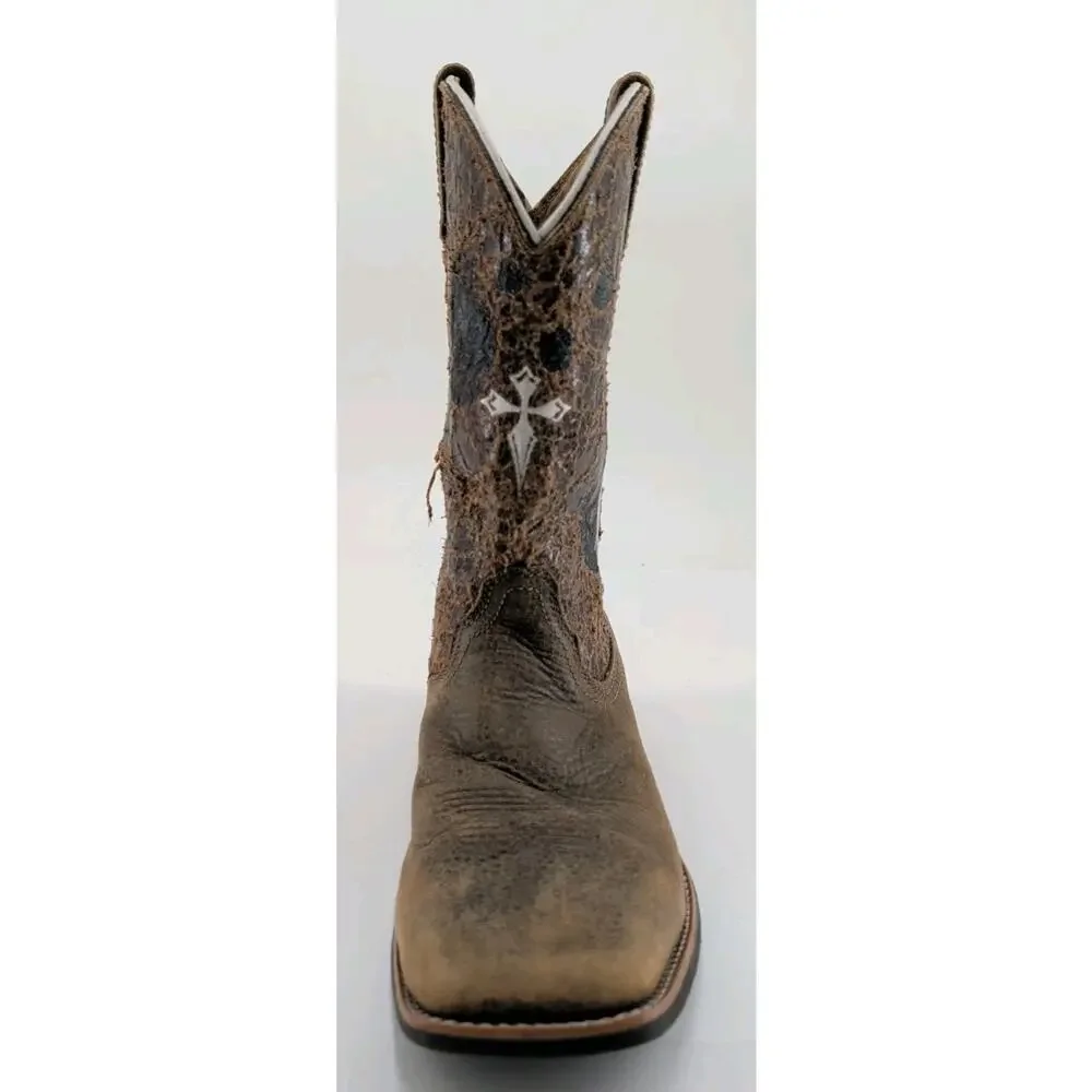 Twisted X Youth Top Hand Western Cowboy Boots YTH0001 Elephant Print Size 4M